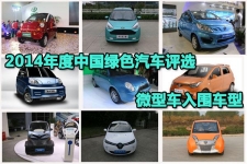 2014年度中国绿色汽车评选 微型车入围车型一览