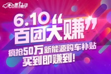 新能源汽车多品牌大型团购会，疯抢50万新能源购车补贴，买到即赚到！