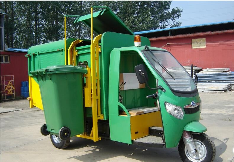 济宁小林电动三轮垃圾运输车垃圾翻筒中转车垃圾车